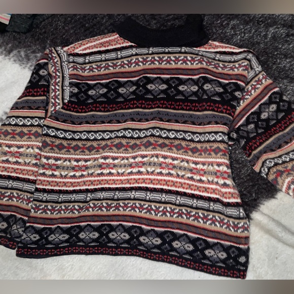 Vintage women’s Medium Carlolina Colours zip up Aztec Cowl neck Sweater EUC - Picture 11 of 12